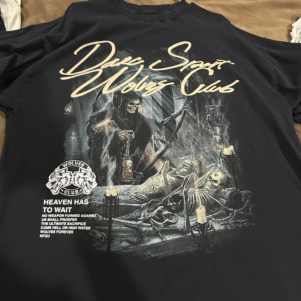 Darc Sport Heaven has to wait Black Graphic T-Shirt XL